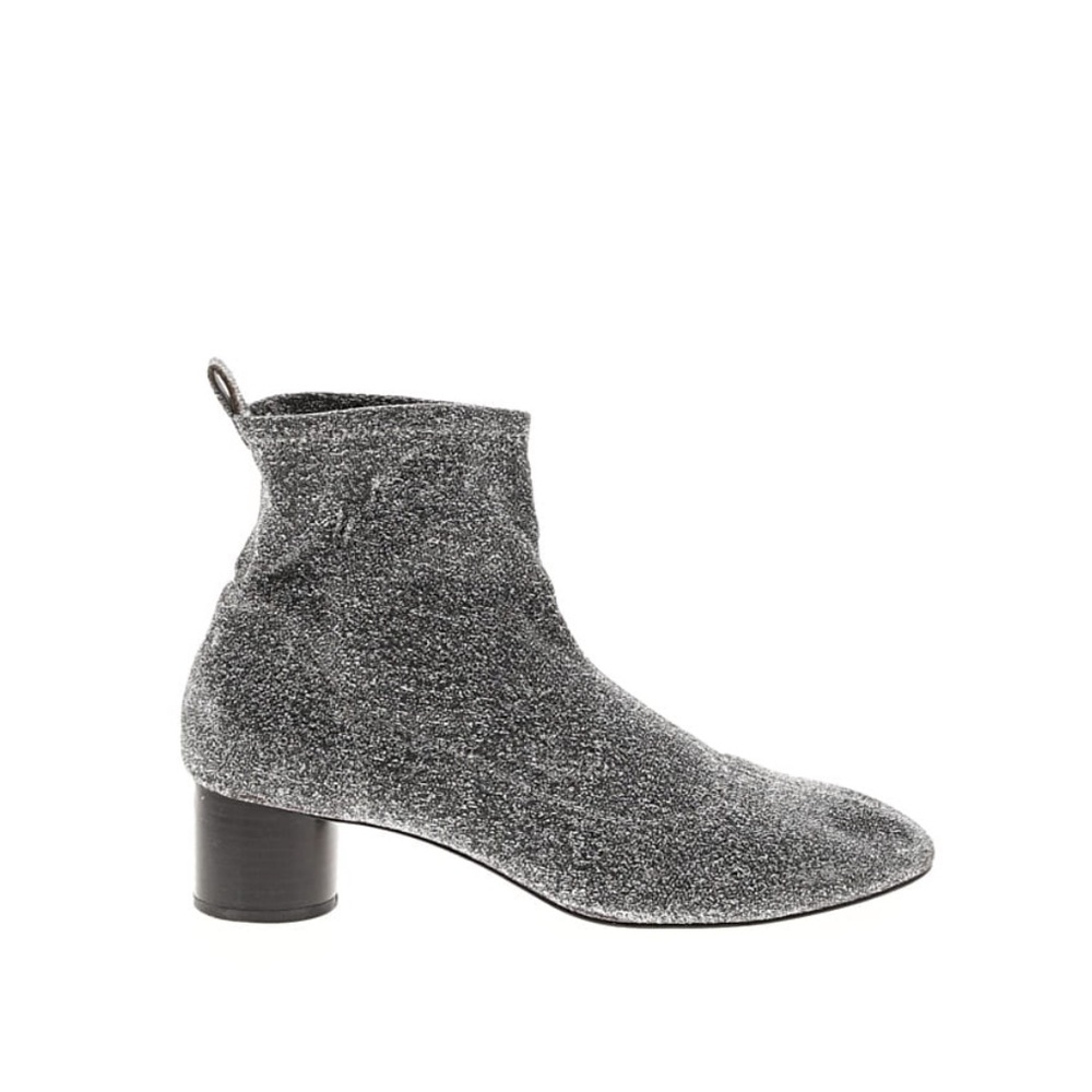 Zara Silver Glitter Ankle Booties